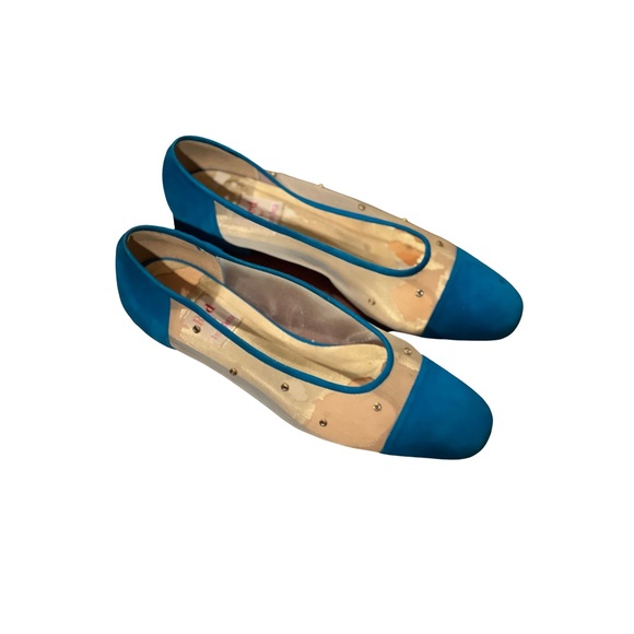 Vintage Red by Ramon Tenza Suede and Rhinestone flats - Picture 1 of 4